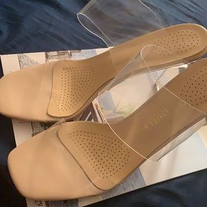 Clear/nude heels from Akira